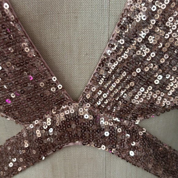 ABYSS by Abby Sequin Cut Out Dress w/double front slits -Never worn - Picture 5 of 13